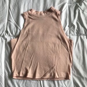 X-small peach crop top